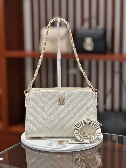 [국내백화점] 루이까또즈 여성 숄더백 아이보리 가죽 가방 정품 백화점 브랜드 데일리