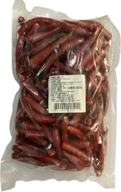 베트남 냉동 고추 땡초 VIETNAM FROZEN HOT CHILLI 매운 생고추, 2개, 500g