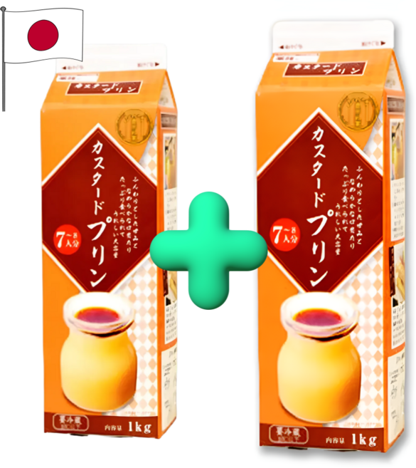 교무슈퍼 일본 우유팩 커스터드푸딩 1kg x 2개