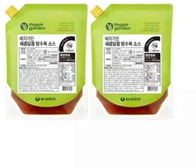 베지가든 탕수육소스 1kg (식물성) 2개