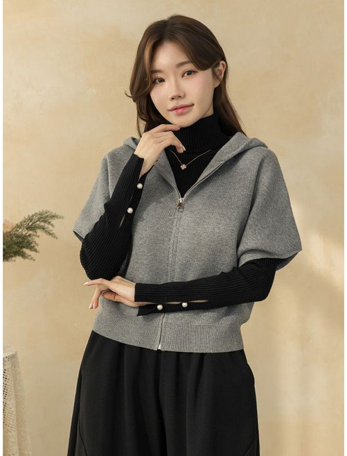 디얼마미 헤즈 가오리 니트 가디건 마담 미시 중년 여성 빅사이즈 40대 50대