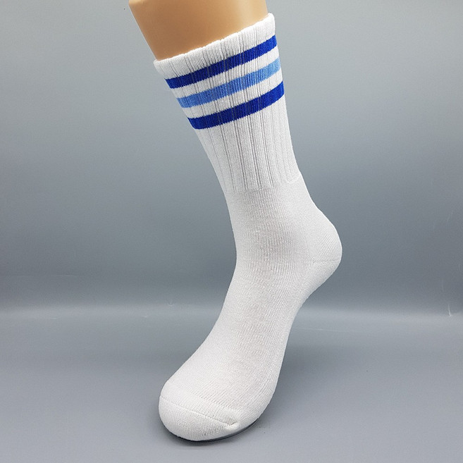 선녀와양말꾼 두꺼운 삼선 스포츠 쿠션 긴 장목 양말