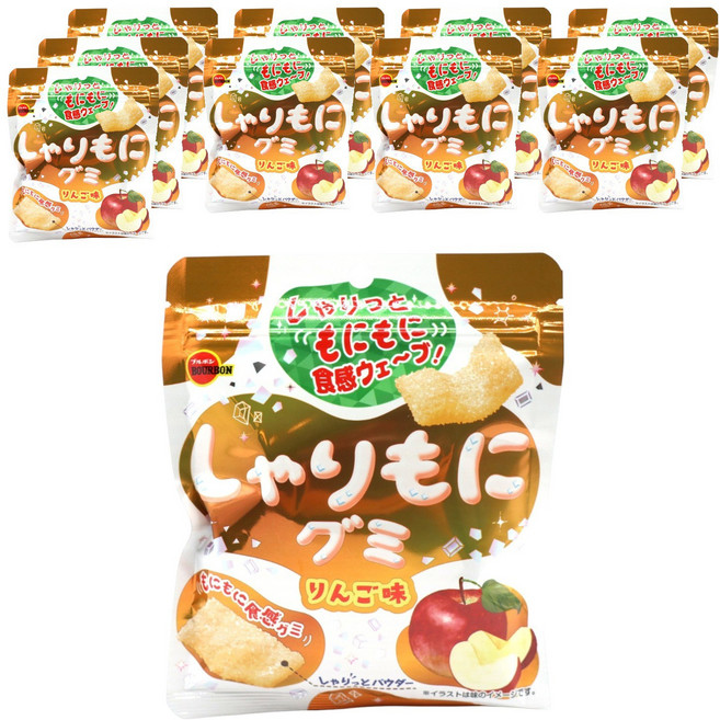 부르본 아삭쫀득 젤리 사과맛, 57g, 10개