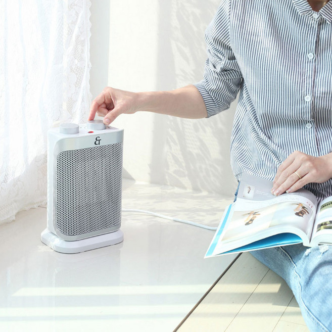 저소음 전기 미니 온풍기 가정용 소형 사무실 PTC 히터 캠핑 난로, 미니온풍기