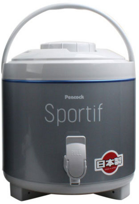 피코크 정품 일본피코크 보온보냉물병 워터저그 대형물통 아이스물통, 1개, 6L, 실버