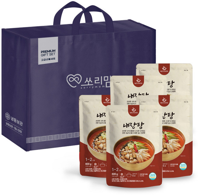 엠에스푸드 내장탕5팩 600g 선물 세트, 1세트