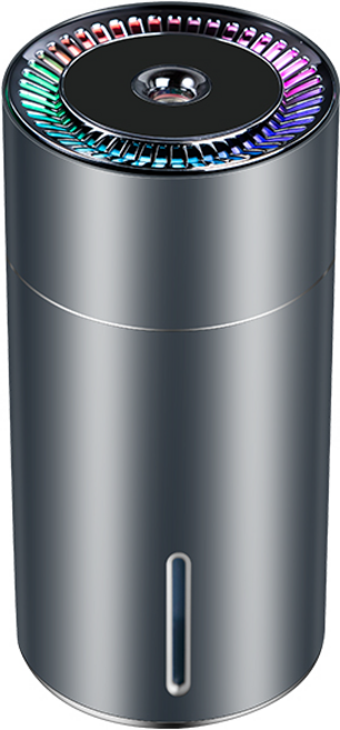 차량용 미니 가습기 무선 USB충전식 저소음 LED발광 블랙 그레이 선택가능, 그레이 [플러그인 타입]