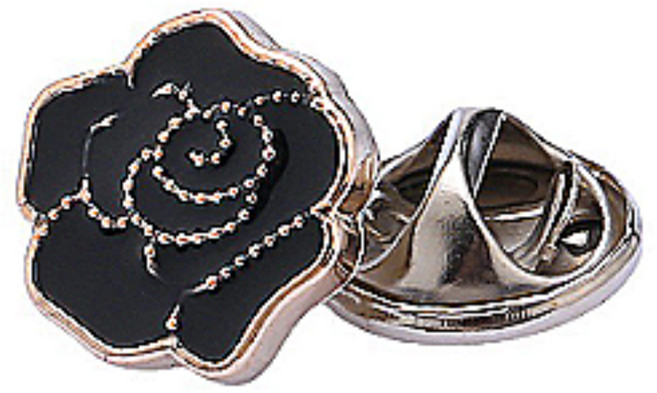 요술 단추 똑딱이 바지 허리 원터치 4p, 장미 00404CL, 4개, 블랙