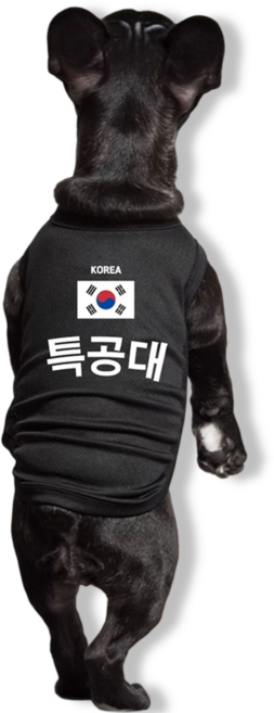 카라몰리 강아지 티셔츠 특공대 반려동물 유니폼, 특공대 블랙, 1개