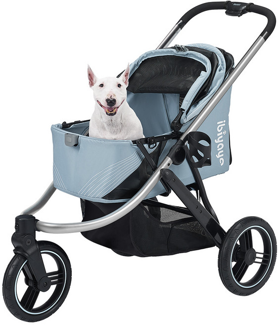 이비야야 비스트 조깅 강아지 애견 유모차 FS2149 (+2in1 컵홀더 증정) 달리기 캐리어, 블루그레이, 1개