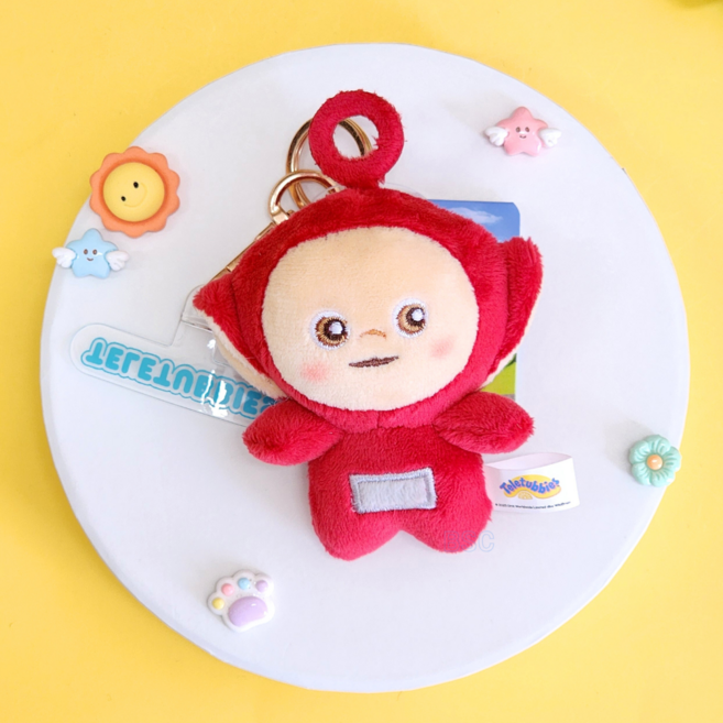 BSC 텔레토비 멀티 미니인형 열쇠고리 키링 보라돌이 뚜비 나나 뽀 봉제인형 가방고리, 1개, 4.뽀 멀티 미니키링, 8cm