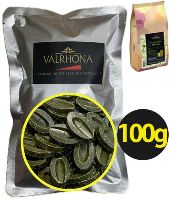 [프랑스산]발로나 인스피레이션 말차초콜릿 (말차 8.1%함유) 마차초콜릿 녹차초콜릿 쌉쌀한 두쫀쿠 말쫀쿠, 1개, 100g