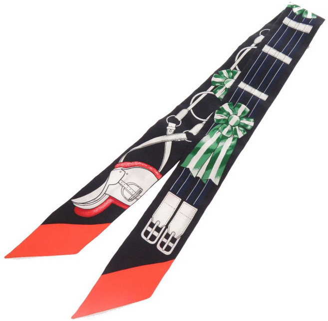 에르메스 중고 2015-2026 점핑 실크 트윌리 스카프