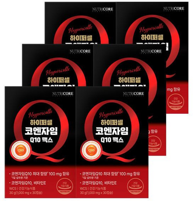 뉴트리코어 하이퍼셀 코엔자임Q10 맥스, 30회분, 6개