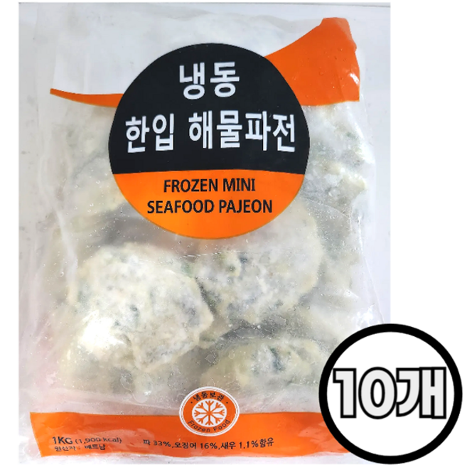 FROZEN FOOD 냉동 한입 해물파전, 10개, 1kg
