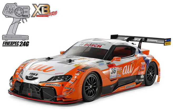 타미야 RC 온로드 완성형(XB) [57934] 1/10 RC XB au TOM'S GR Supra (TT-02) 완성품 조종기 포함, 1개