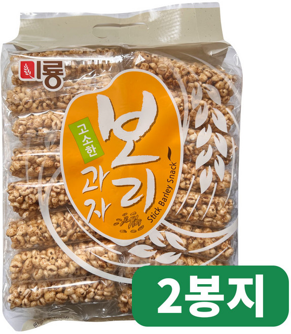 미룡 고소한 보리과자 대용량인간사료 개별포장 스낵, 2개, 400g