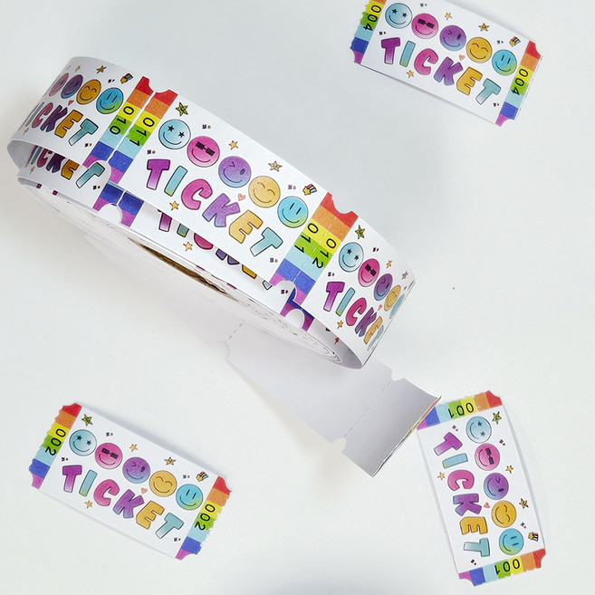 페스티벌 미니 티켓 500매 경품 응모권 행운권, 1개, A레인보우