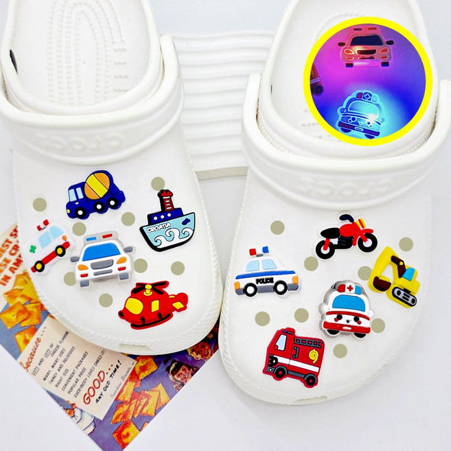 비츠톡톡 LED 야광 탈것 자동차 비행기 파츠 참 세트