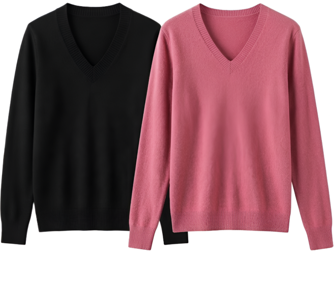 모프레쥬 봄신상품 여성 브이넥 보들 포근 니트 2종 세트