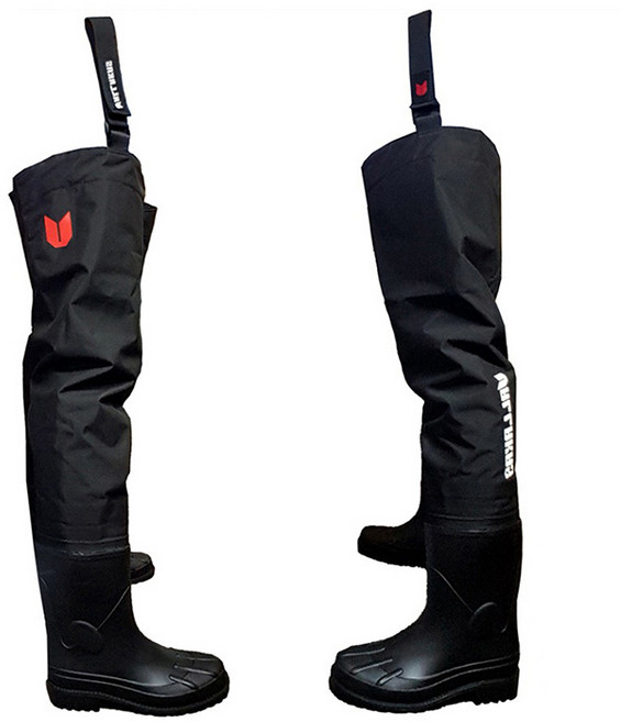 발라카스 블랙에디션 VLB09-1 허벅지장화 레디얼부츠 웨이더 헤루질장화 무릎장화 낚시장화 고무장화, M(250~255) 블랙, 250