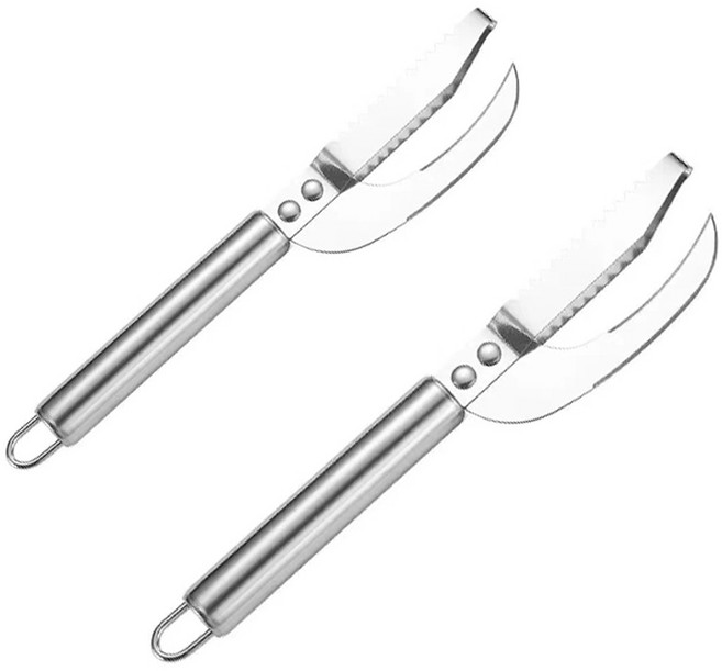 Hqzoomee 생선 비늘 제거기 세트2PCS, 실버, 1세트