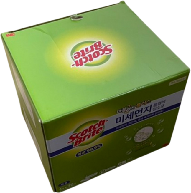 스카치브라이트 미세먼지 더블액션 플러스 물걸레 청소포 표준형 70매, 70개