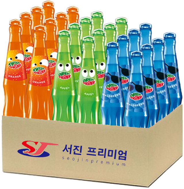 (서진프리미엄) 트위스트 앤 드링크 200ml 3종혼합(오렌지+애플+와일드베리) 각8개씩 총24개, 24개