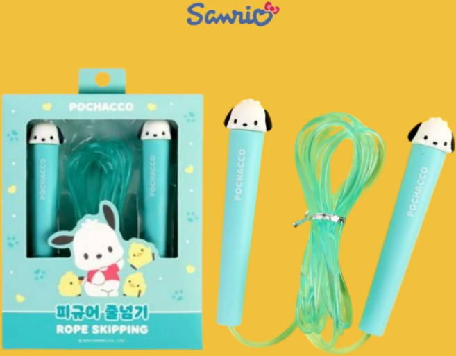 산리오 캐릭터 피규어 줄넘기 어린이 점프로프, 포차코, 1개