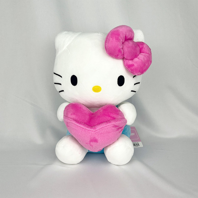 캐릭터 산리오 하트 중형 인형 애착 동물 토끼 강아지 고양이, 1개, 헬로키티, 25cm