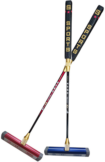 삼오 게이트볼 스틱 프리미엄 고탄성 2단 카본 샤프트 미리내 티타늄 헤드, 1개, 헤드(파랑)