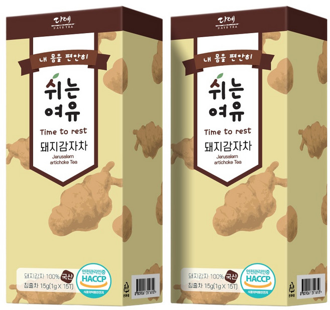 쉬는여유 돼지감자1g 15개입 2개, 1g