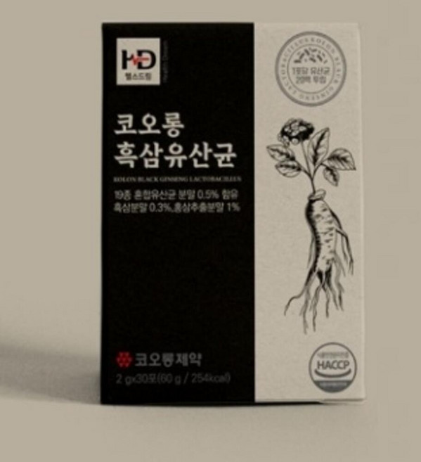 진샵 코오롱제약 진한 흑삼 20억 CFU 혼합 멀티 유산균 6년근 홍삼 분말 제품 30포, 1개