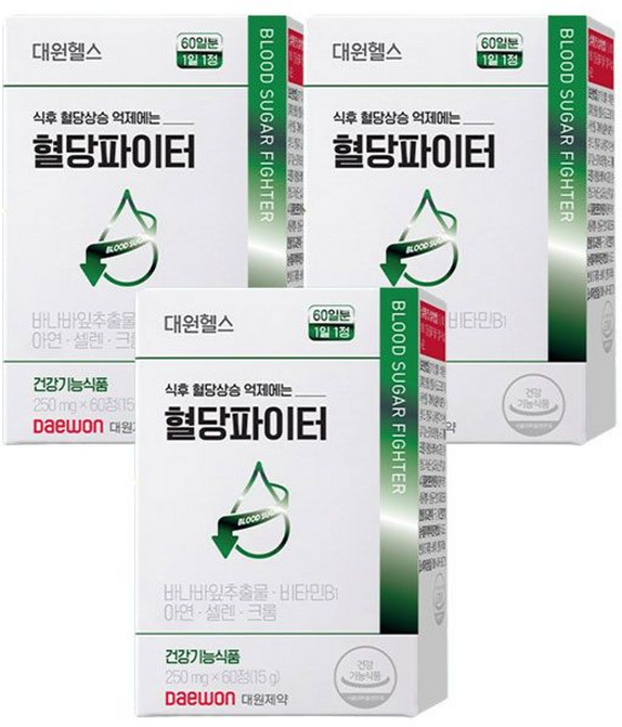 대원헬스 혈당파이터 6개월분, 3박스, 60정