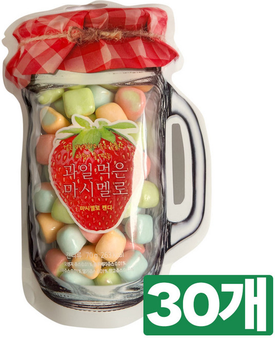 과일먹은 마시멜로 캔디, 70g, 30개