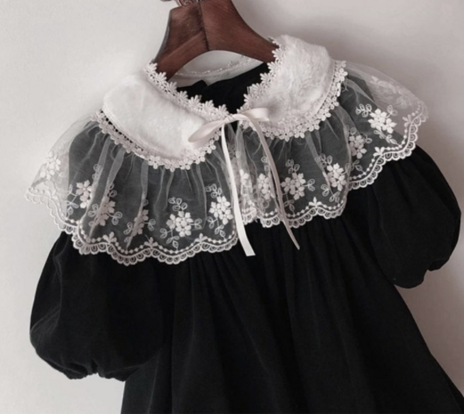 [오늘출발] 유아 밍크 넥 케이프 여아레이스머플러