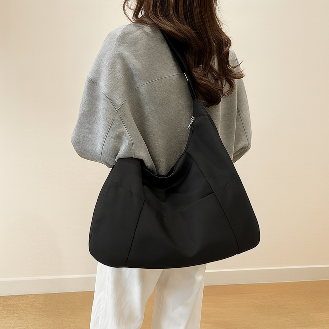 솜솜스퀘어 어깨편한 다용도 가벼운 대형 나일론 크로스백