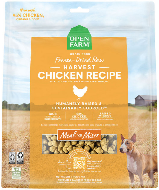 오픈팜 동결건조 강아지 사료, 624g, 1개, 닭