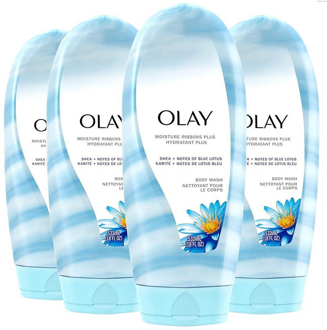 올레이 모이스처 리본 플러스 자스민 바디 워시 532ml 4팩, 올레이 모이스처 리본 플러스 자스민 바디 워시 532m