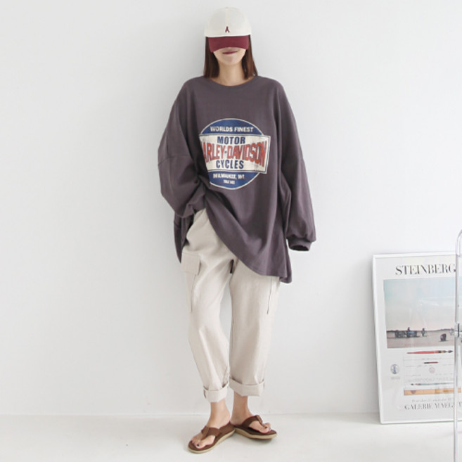 애플망고옷장 애플망고샵 빅사이즈 여성 빅월드 긴팔 오버핏 롱박스티