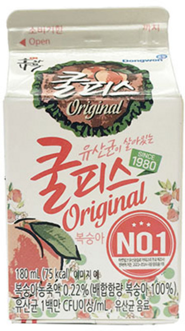 동원 소와나무 쿨피스 180ml, 50개