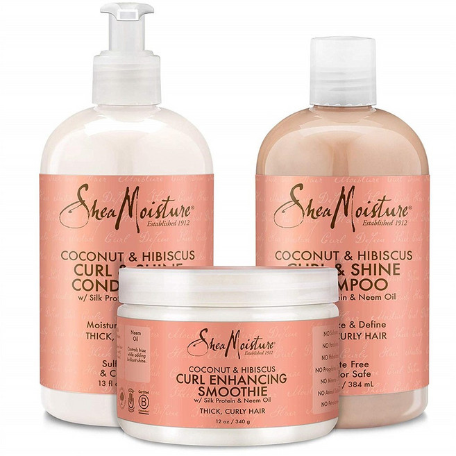 Shea Moisture Coconut and Hibiscus Combination Pack 시어 모이스처 코코넛 앤 히비스커스 콤비네이션 팩, 1세트
