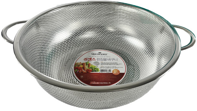 퀸센스 스텐 펀칭볼 양수 바구니 20cm 23cm 26cm 스텐 양푼 타공 샐러드 가정 식당 주방 소쿠리, (20cm), 1개