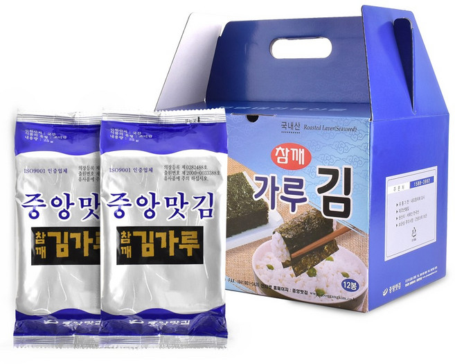 중앙맛김 보령 대천김 참깨 김가루, 12개