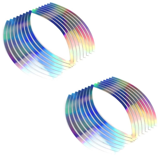 발통마켓 혼다 슈퍼커브 휠스티커 림테이프 호환, 2세트, 레이저(16줄)