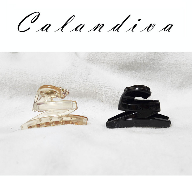 편리한 유광 코팅 중사이즈 올림머리 집게핀 - Calandiva