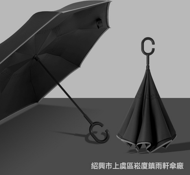 雙層配色反向自動傘車載雨傘女晴雨兩用長柄大號抗風暴雨專用男士