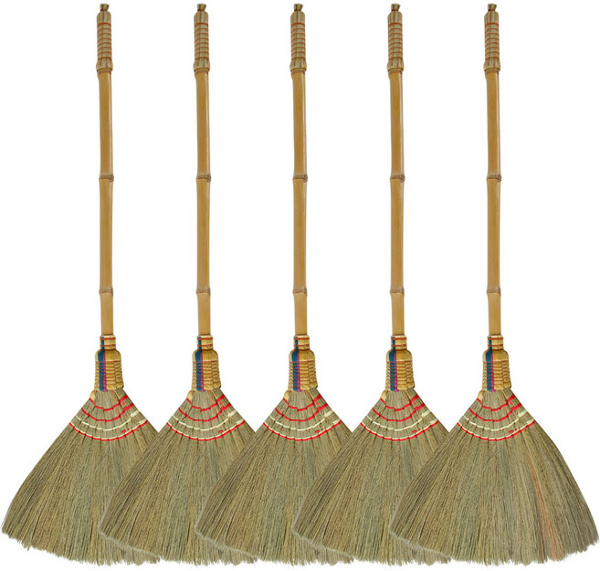 카시안 빗자루 갈대비 B형 2번 NA 대나무 청소 마당비 개량비, 5개