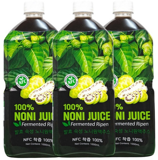 비넛 베트남 발효숙성 노니원액주스 100 1000ml 3병, 3개, 1L