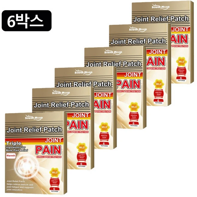 1+1 관절 완화 통기 케어 패치, 6박스, 6개입 - 쿠팡